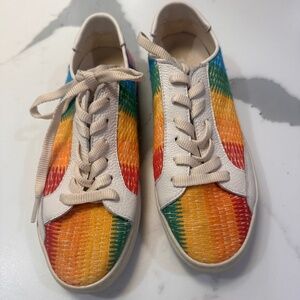 Soludos Ibiza Rainbow Ombre Sneakers Shoes Pride 8.5 Multicolor Weave LGBTQ